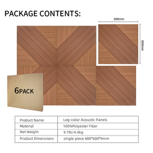 Pannelli <span class=keywords><strong>Acustici</strong></span> in PET con Scanalatura a V Effetto Legno, Alta Assorbenza Sonora NRC, Pannelli Decorativi per Pareti, per Home Theater/Ufficio/Ospedale/Appartamento - Product Image 3