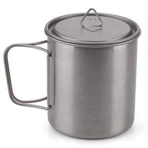 Mug with lid, folding handle, tea <b>cup</b>, water <b>cup</b>, tea set, travel, <b>camping</b>, outdoor activities - Product Image 1