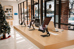 Étagère murale en bois pour téléphones portables, accessoire électronique personnalisé, Design d'armoire, présentoir mural pour téléphones - Product Image 3