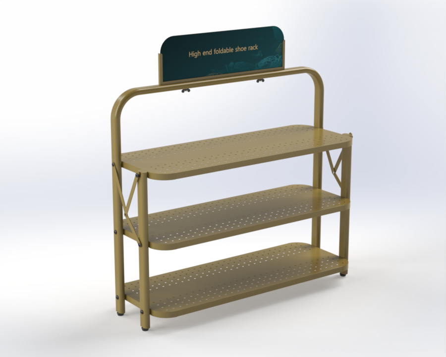 3 Tier Modern Metal Display Racks Foldable Shoes Stand Promotion Customization Color & Size Shelf for Home Retail Shops — view 4