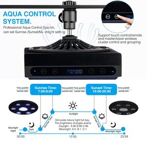 Nueva Lámpara LED para Acuario de Agua Salada de 60W con Espectro Completo para Atardeceres y Amaneceres de Arrecifes de Coral - Product Image 3