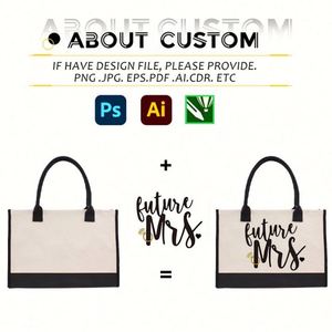 Sacs fourre-tout en toile vierge en stock transfrontalier, grande capacité, avec impression de logo, sacs de courses personnalisés - Product Image 2