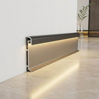 Perfil de Aluminio Arquitectónico con LED para Transición de Pared a Suelo e Iluminación Ambiental