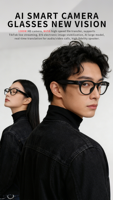 Nouvelles lunettes intelligentes CY02 AI Sport avec double caméra 13MP, vidéo 1080P, traduction en temps réel, suppression du bruit, musique, appels et contrôle par application