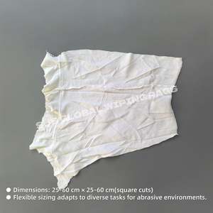 Trapos de lana reciclada, paños de limpieza industrial, trapos de algodón blancos, trapos de algodón marino para limpieza. - Product Image 3