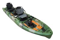 Kayak à pédales Viking 14 pieds pour 2 personnes, tandem, double siège, 4,2 m avec moteur électrique, aileron de pêche, kayak, canoë, HDPE, océan, mer