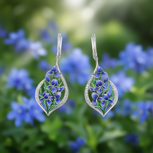 Elegantes Pendientes de Flores con Cristales de Circonita Bañados en Oro Blanco, Joyería de Fiesta para Mujer, Estilo Romántico, Aleación de Plata, Moda - Product Image 2