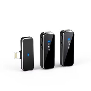 Micrófonos Lavalier inalámbricos baratos de alta calidad para teléfono móvil Dual Lapel 2,4G condensador omnidireccional para entrevista de Vlog - Product Image 2