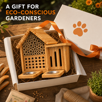 Maison pour insectes en bois carbonisé durable avec piquet métallique pour l'attraction des pollinisateurs dans le jardin