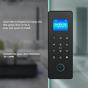 Tuya TTLock Automatic Biometric Fingerprint Card Passcode Key Unlock Intelligente <b>Digital</b> <b>Lock</b> Smart Security Glass Door <b>Lock</b> - Product Image 3