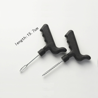 Outils de réparation de pneus, camion outil de réparation de pneus moins cher avec 5 pièces Patch de réparation de pneus outil à main 5 pièces cordes d'étanchéité 1 pièce colle 20x15cm