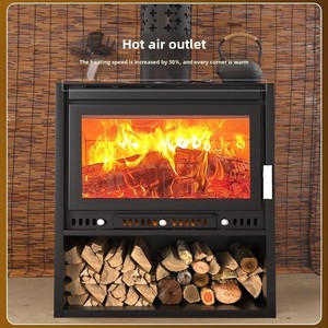 เตาผิงไม้แบบใช้ไฟจริงสำหรับให้ความร้อนในบ้าน ห้องนั่งเล่น ปราศจากควัน เหมาะสำหรับบ้านพักชนบท สไตล์ยุโรป - Product Image 2