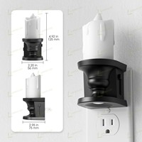 LOHAS Veilleuse en forme de bougie ambrée Veilleuse LED à intensité variable Veilleuse sans flamme pour chambre à coucher Couloir Salle de bain