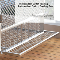 Cage pour volailles, poulets, canards, lapins, en acier inoxydable, boîte pour animaux domestiques, grande taille, anti-fouines, filet dense, imperméable