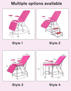 Silla de Litotomía Manual para Examen Ginecológico, Cama de Partos Obstétrica de Acero Inoxidable, Mesa de Partos Médica Ajustable - Product Image 4