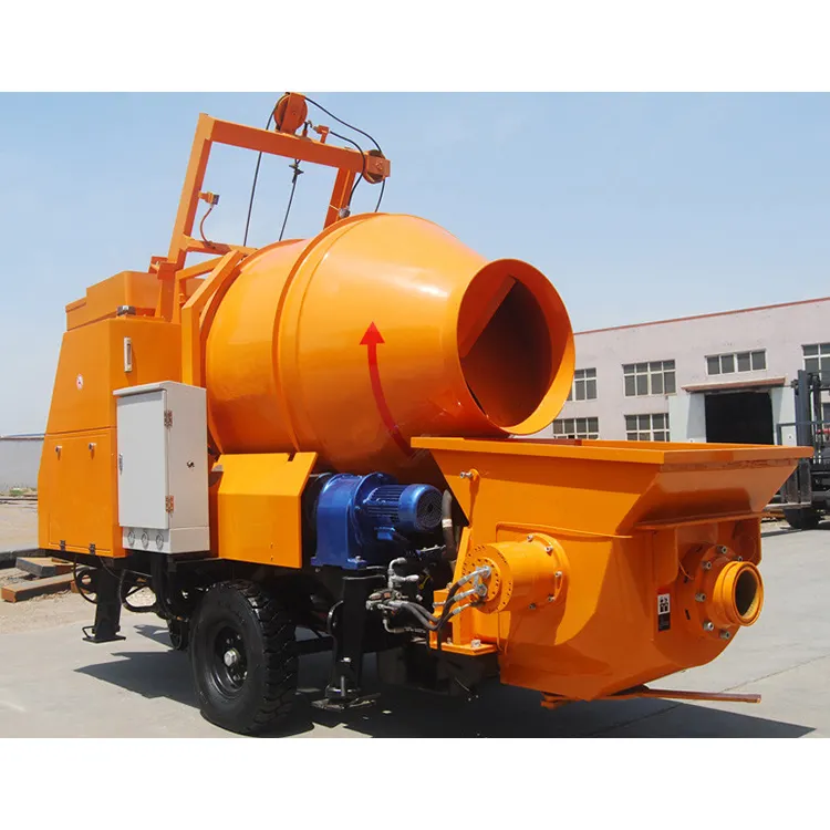 Concrete Mixer Pump All-in-One Machine AIO Concrete Mixing Machinery Delivery Conveying Conveyor Pump Diesel Electric Force