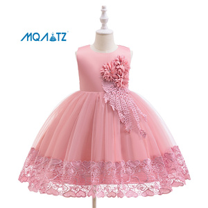 Robe de fête formelle en tulle fleuri MQATZ pour filles, idéale pour anniversaires et mariages, pour enfants de 3 à 8 ans, collection été AL0006 - Product Image 4