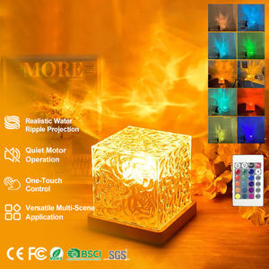 Veilleuse LED Rotation Effet Ondulation de l'Eau Petite Veilleuse Flamme Atmosphère Lumière USB Alimentation 5V Ombre Cadeau Lampe de Bureau - Product Image 1