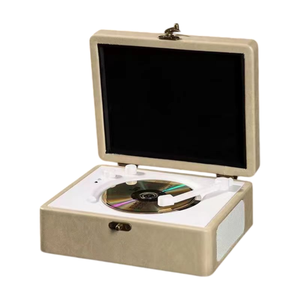 Factory Custom Vintage BT Portable <b>CD</b> <b>DVD</b> VCD <b>Players</b> Music Box High Fidelity Sound Wood Finish Gift Music Lover Audio Device - Product Image 1