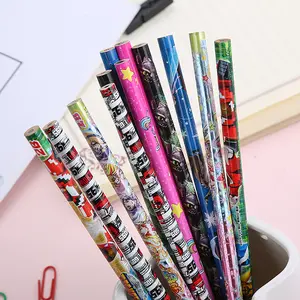 Lápis de desenho animado kawaii, lápis padrão personalizado em cores completa para crianças