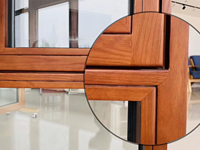 Fenêtre en bois plaquée en aluminium de Lukliving avec de la gaze d'acier inoxydable pour la maison