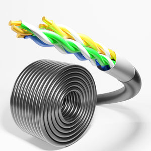 Câble LAN UTP blindé CAT5e 24AWG 5m avec blindage en aluminium et <span class=keywords><strong>isolation</strong></span> PE, gaine en PVC/LSZH pour Ethernet industriel intérieur/extérieur - Product Image 1