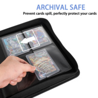 Álbum Personalizado Semirrígido de 4 Bolsillos para Tarjetas, Carpeta Premium para Tarjetas Coleccionables, Almacenamiento de Tarjetas Deportivas