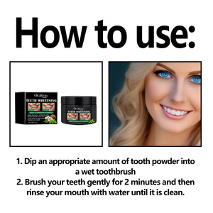 Polvo Dental de Carbón Activado Cosmético, Polvo Blanqueador Dental de Carbón Negro Activo con Menta Natural - Product Image 3