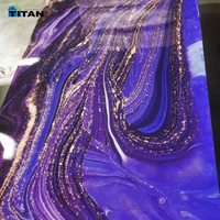 Panneau mural en PVC effet marbre UV 2,5 mm 3 mm, feuille de marbre PVC pour intérieur, Guangzhou