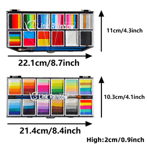 Spedizione Veloce Tavolozza di Colori per Pittura Facciale 12 Colori Professionale Arcobaleno Split Cake Idrosolubile per <span class=keywords><strong>Truccatori</strong></span> di Halloween - Product Image 4