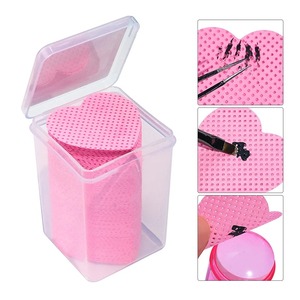 Toallitas de Algodón en Forma de Corazón para Limpiar Botellas de Pegamento para Pestañas - Product Image 3