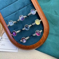 Bague en pierres précieuses de guérison très prisée : péridot, grenat, opale, améthyste, citrine, labradorite – Idéale pour un cadeau