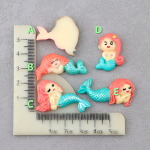 Pièces en résine de <span class=keywords><strong>sirène</strong></span> bricolage colle crème pièces faites à la main série océan résine artisanat mignon <span class=keywords><strong>sirène</strong></span> en résine pour la décoration - Product Image 6