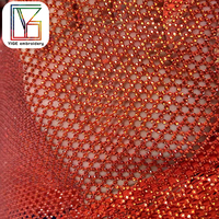 Pierres de cristal de luxe maille de mariée tissu de dentelle élastique couleurs de haute qualité tissu de dentelle de strass étincelant pour robe de soirée