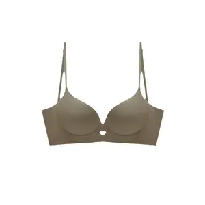 INS nuevos estilos sujetador sin costuras personalizado venta al por mayor de fábrica en forma de U Push-up ropa interior belleza espalda mujeres Bralette sujetador de moda