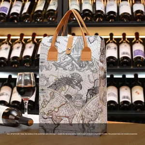 Sac à vin rouge souple pour deux bouteilles, avec poignée, <span class=keywords><strong>coffret</strong></span> cadeau d'entreprise pour les employés, technologie composite, boîte extérieure - Product Image 5