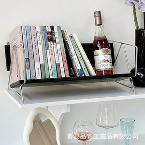 Estantería de escritorio de madera maciza, rectangular, de 1 nivel, tipo vertical, organizador de oficina ecológico para libros y revistas - Product Image 2