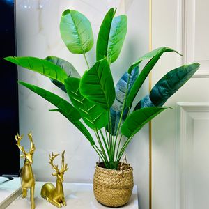 Arbres artificiels Monstera Bonsai personnalisés pour la décoration intérieure et extérieure avec des plantes artificielles en plastique vert palmier et faux oliviers - Product Image 4