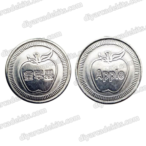 Cheap Price Shuangkuai Apple Pattern 25x25mm Metal for Game Tokens Arcade Amusement Park Challenge Coins Games - Product Image 2
