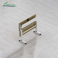 Table de formation modulaire en bois de haute qualité, design moderne, bureau pliable en fer pour réunions, idéal pour le bureau, la maison et l'école
