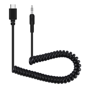 Precio de Fábrica PULUZ Adaptador de Audio para Micrófono en Vivo, Cable En Espiral con Conector <span class=keywords><strong>TRRS</strong></span> Macho de 3.5mm a Tipo-<span class=keywords><strong>C</strong></span> / <span class=keywords><strong>USB</strong></span>-<span class=keywords><strong>C</strong></span> Macho - Product Image 1