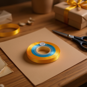 Nastro in Raso 0,6cm 25y Oro D-25 ORO - Product Image 3