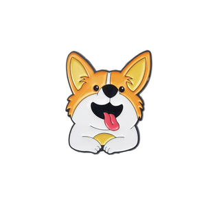 Benutzer definierte niedliche Hund Emaille Pin Cartoon Haustier Brosche mit Zunge heraus Design für Rucksack Jacke Hut Paar Zubehör Metall Abzeichen - Product Image 2