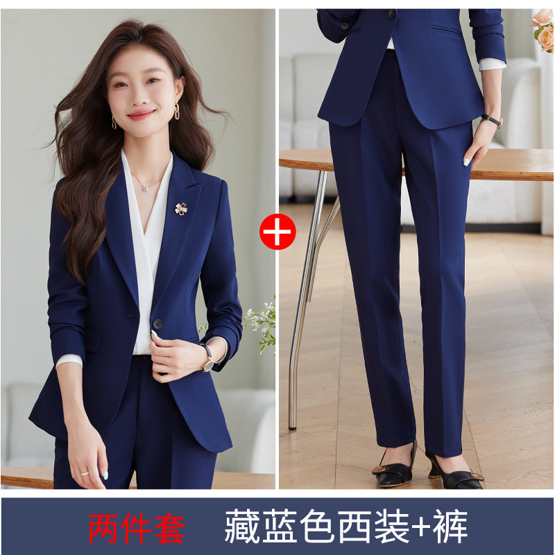Navy blue suit pants