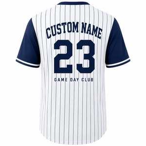 Custom <b>White</b> Black Pinstripe Baseball Fan Jersey Personalized Team Name Number Sports Apparel - Product Image 6
