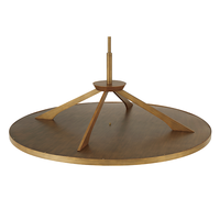 Lustre LED rond vintage moderne du milieu du siècle en albâtre, finition laiton vieilli, pour table à manger, hall d'entrée, luminaire décoratif