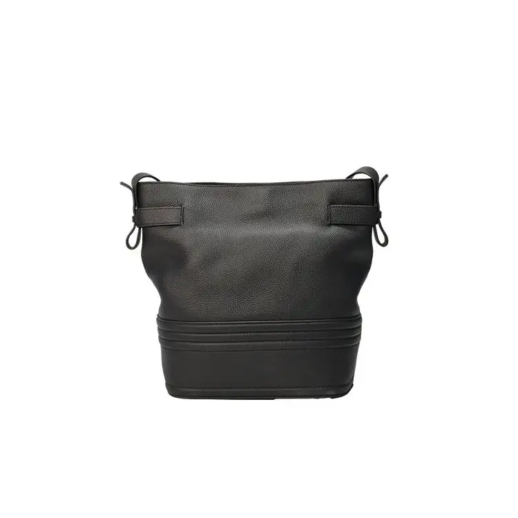 Großauftrag Mode Schwarz Damen Schulter Leder Handtasche Leder Echte Designer Damen Umhängetasche