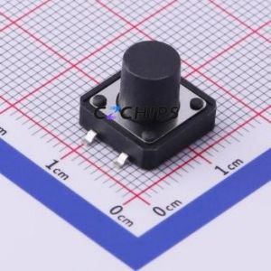 TS-1003S-BR10016 Tactile Switch SMD-4P,12x12mm Switch Single Pole Single Throw Round Button 1.6N Vertical Mount - Product Image 1
