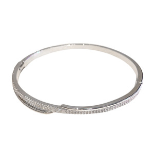 Pulsera ovalada de oro K para mujer, chapada en oro de 18 quilates, diseño de cielo estrellado con circonitas, joyería para fiestas - Product Image 5