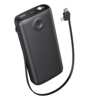 Nouvelle batterie externe portable 2025 de 27000 mAh avec câble intégré, affichage numérique, grande capacité et charge rapide 22,5 W, vente en gros usine
